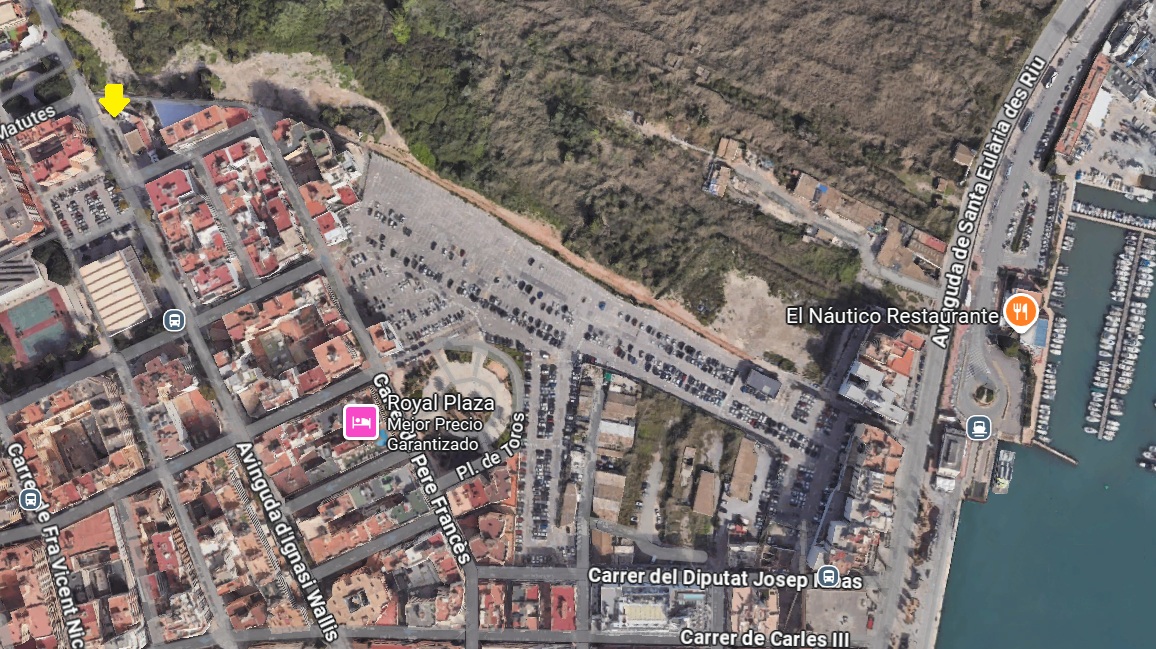 Vista satelital del entorno de Ignacio Wallis y el puerto